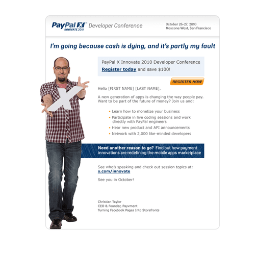 PayPal email campaign
