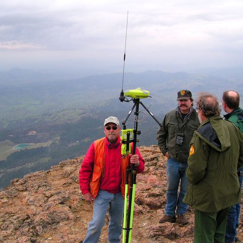 GPS Surveying on the top of Mt. St. Helena near Ca