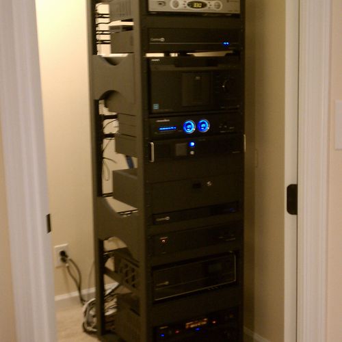 Equipment Rack in a whole-home audio/video distrib