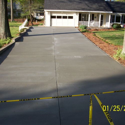 One of many concrete driveways