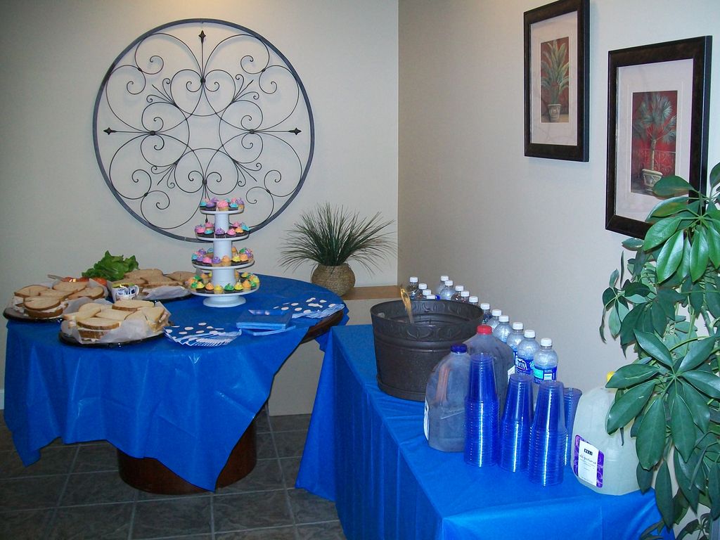We had a nice gathering set up for our Open House 