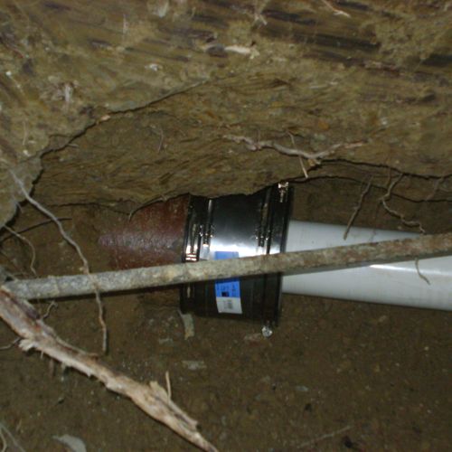 sewer connection made at city sewer rasier Royal O
