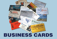 AJ Graphics prints ALL kinds of business cards.  M