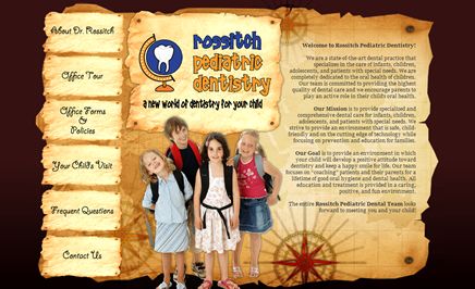 Rossitch Pediatric Dentistry website - www.rossitc