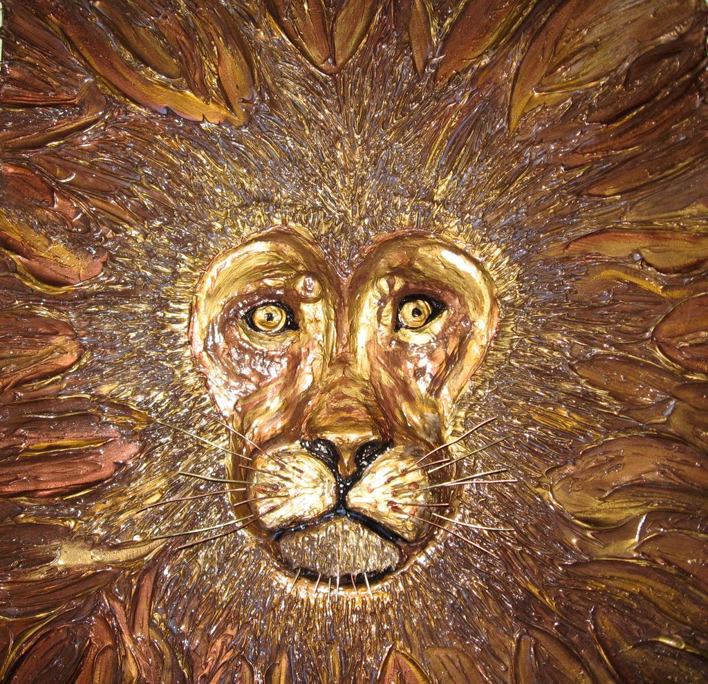Acrylic texture painting   Shades of copper and go