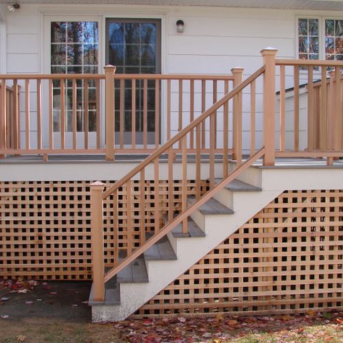 Simple deck and stairs.