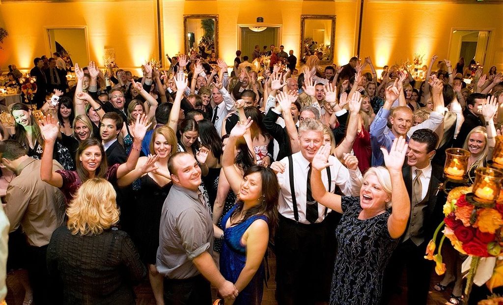 Our specialty lighting and Dj in action at a weddi