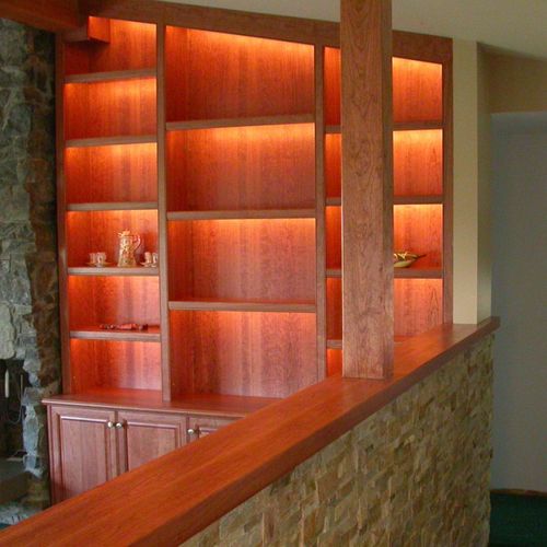 Cherry Living Room Cabinetry