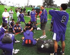 Dean coaching the Port Washington Arsenal