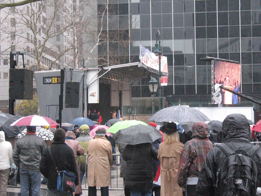 Foley Square rally for which we provided stage, so