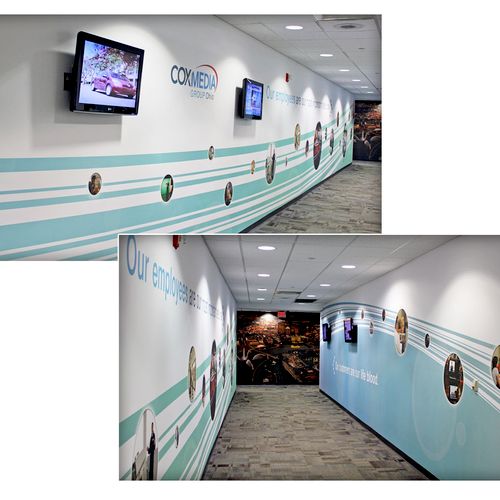 Cox Ohio Media Group interior wall graphics