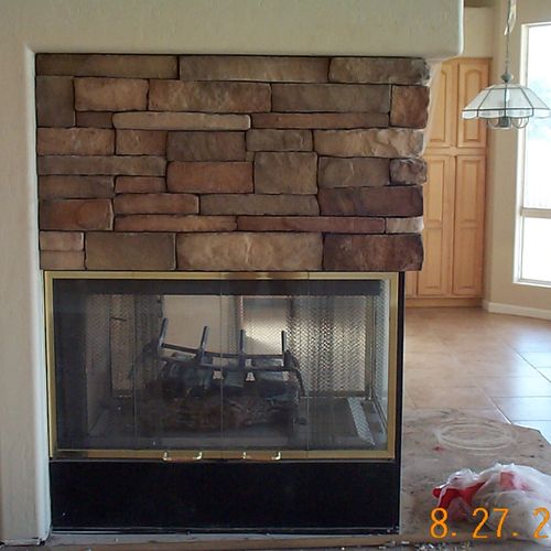 Fireplace in a N. Scottsdale remodel