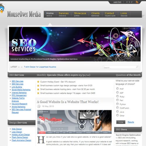 MouseOver Media website