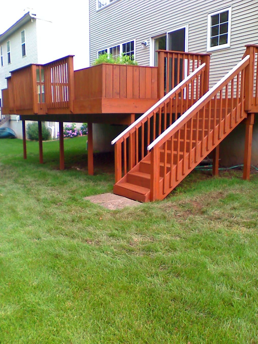 Deck cleaning and staining.