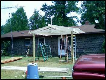construction of a covered porch
