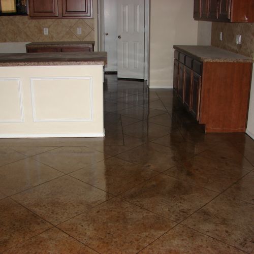 Acid stained concrete