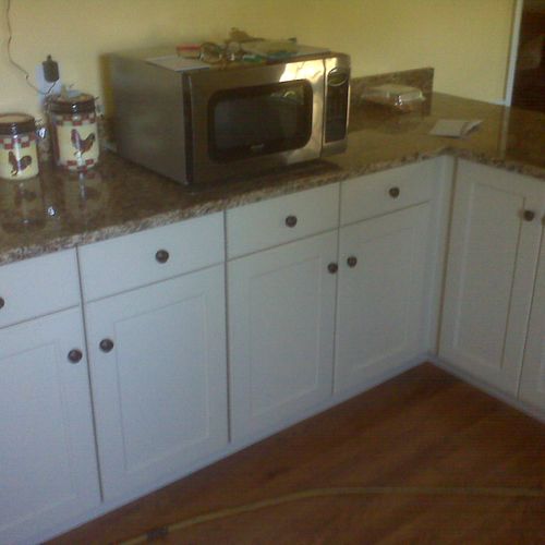 Kitchen cabinets added