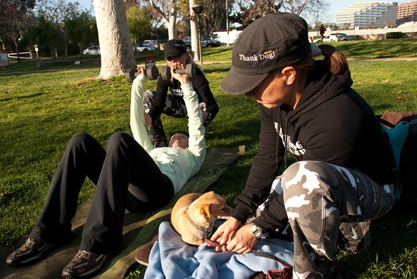 Both dog and owner are being helped by our certifi