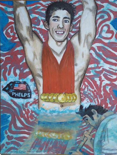 Olympic Gold winner Michael Phelps for the snap th