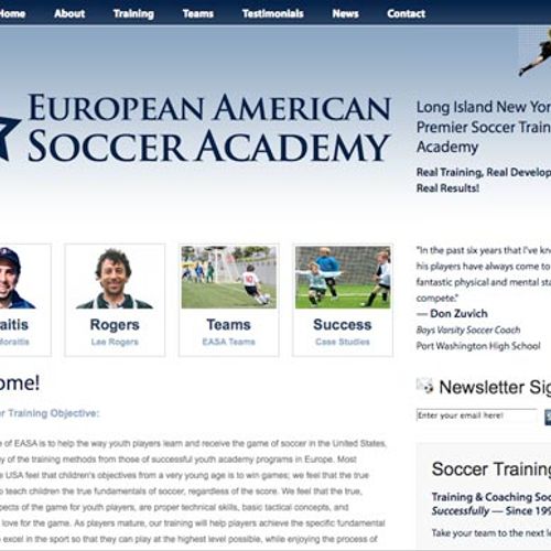 Web Design Project: European American Soccer Acade