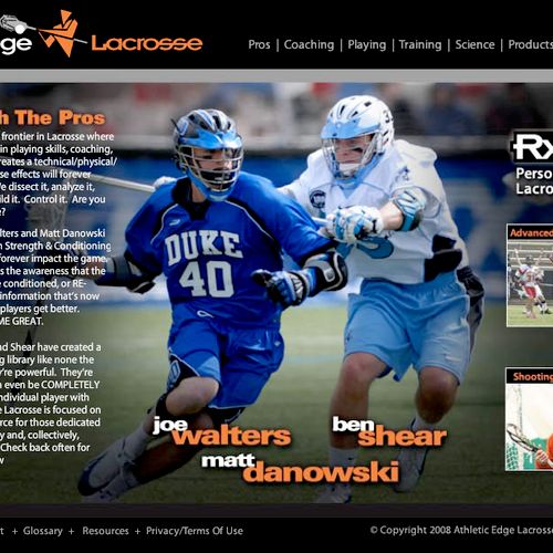 Web Design Project: Athletic Edge Lacrosse