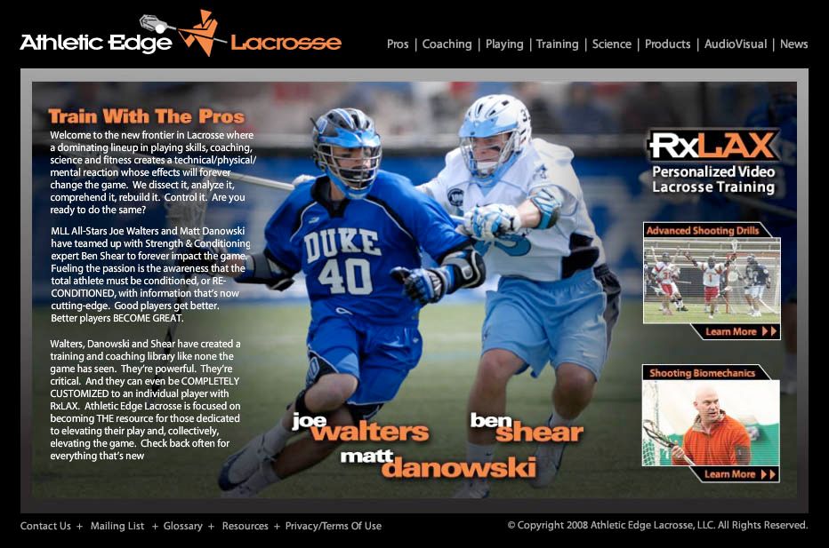 Web Design Project: Athletic Edge Lacrosse