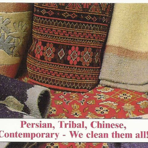 We Clean all Types of Fabrics
Fine Orientals
Refri