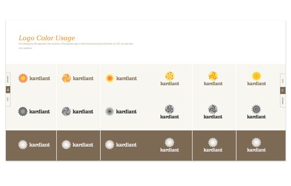 Logo usage page from the style guide for an HRO pr