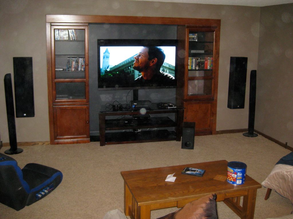 The theater room at a clients.  They had the cabin