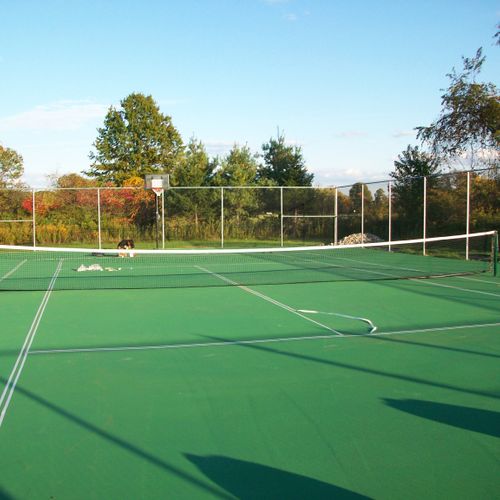 finish tennis court