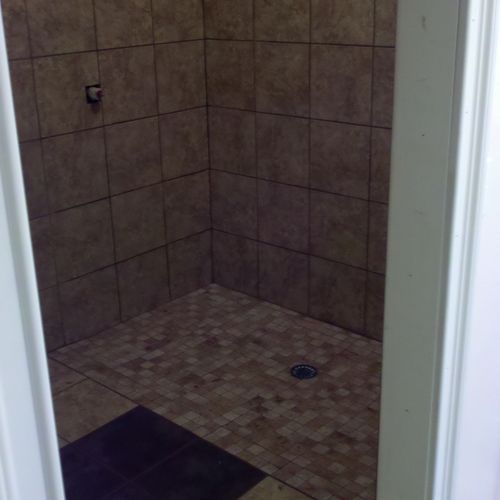 Custom handicap accessible shower