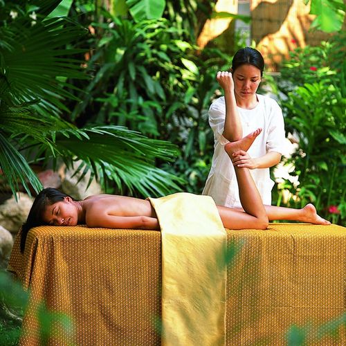 In the Thai Herbal Massage, I apply Sen points to 