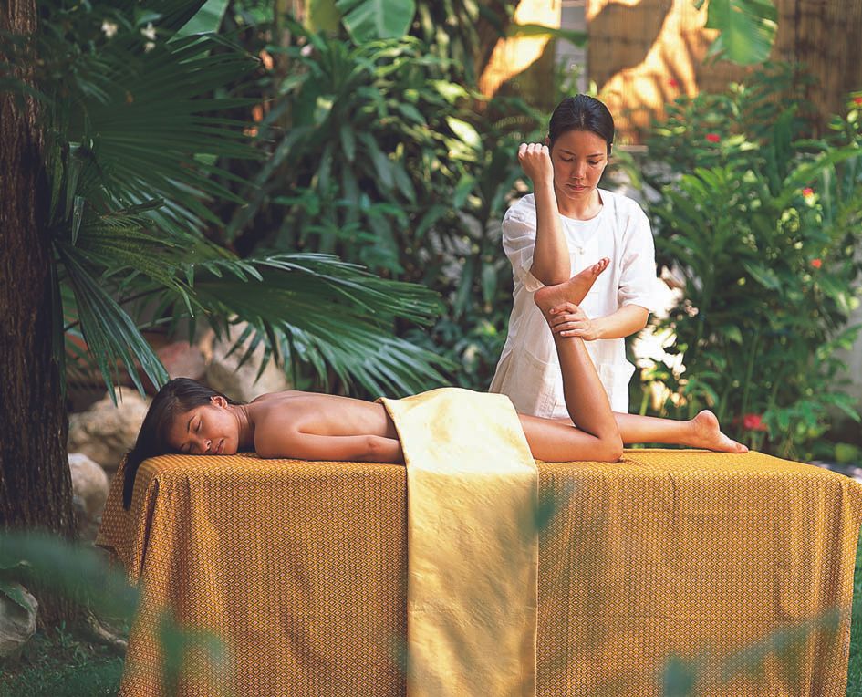 In the Thai Herbal Massage, I apply Sen points to 