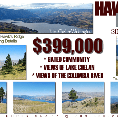Hawks Ridge in Lake Chelan is 30.5 acres with view