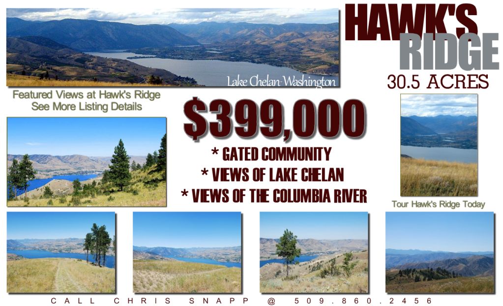 Hawks Ridge in Lake Chelan is 30.5 acres with view