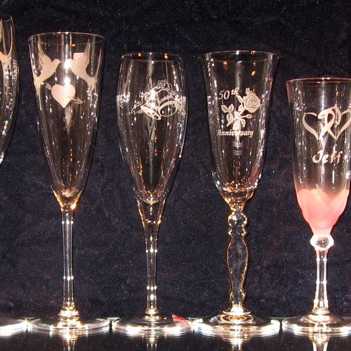 Our selection of crystal champagne glasses