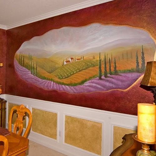 Johanna's Design Studio: Custom Mural Tuscany Wine