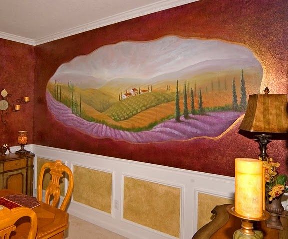 Johanna's Design Studio: Custom Mural Tuscany Wine
