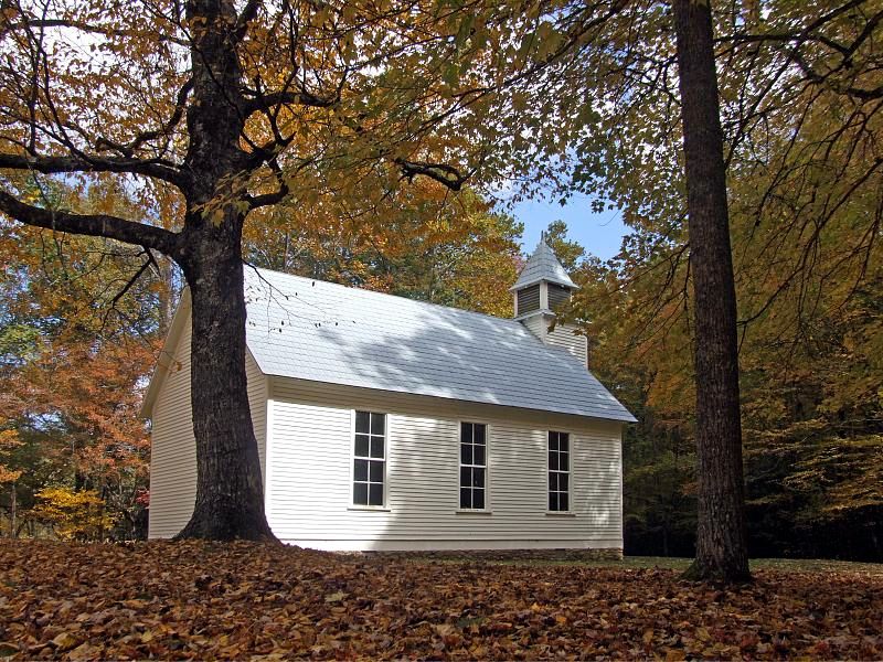 Palmer Chapel in Cataloochee in the Great Smoky Na