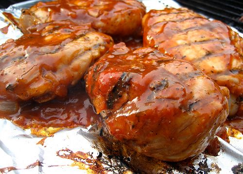 Sweet & Sassy grilled pork chops