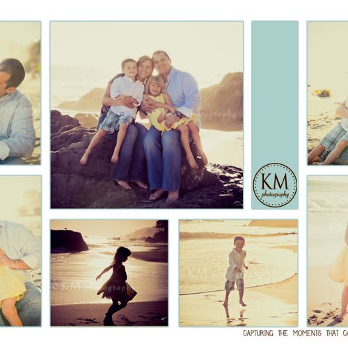 Family portrait experience at the beach by KM Phot