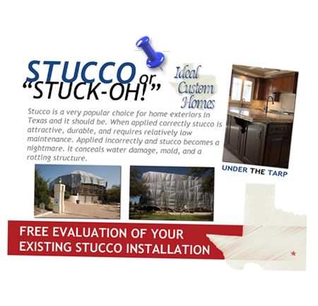Ideal Custom Homes Stucco Postcard - Front