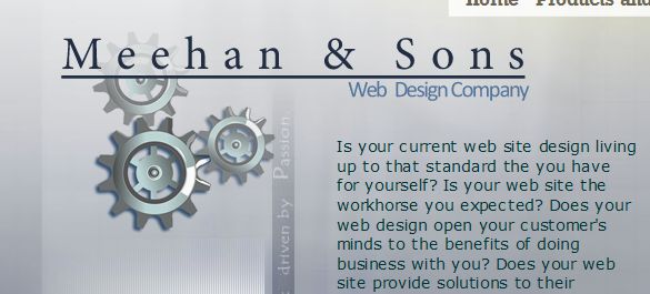 Meehan & Son's Web Design