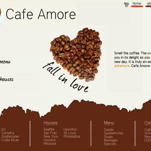 Coffee website that I did for a client who wanted 