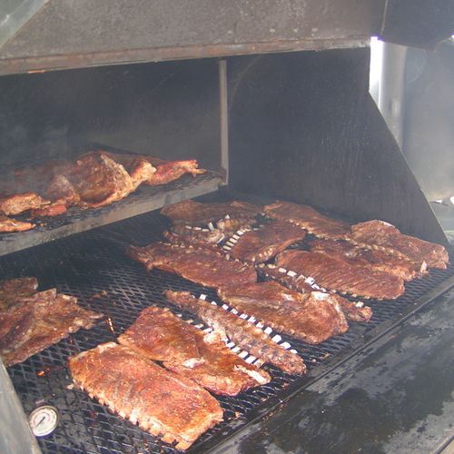 Hickory smoked pork spare ribs