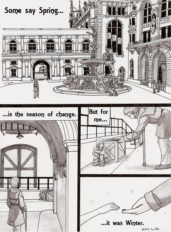 Prologue page for my comic, Parallel