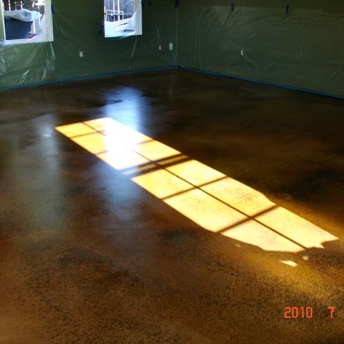fast stain indoors with sealer