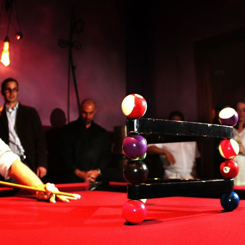 Billiard Trick Shots at a Corporate Event