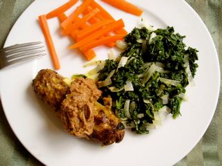 Lamb Kafta Kabobs with Kale & Carrots