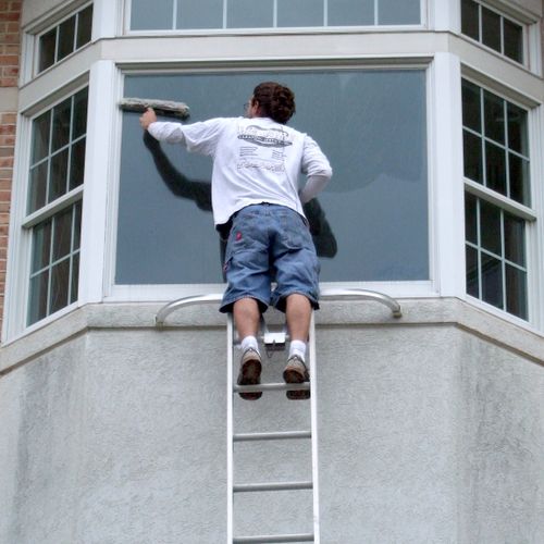 Professional Window Cleaning includes cleaning of 